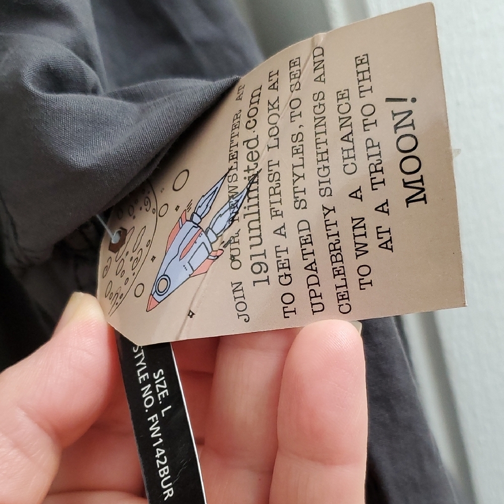 New With Tags 191 Unlimited Men's Gray Button-Up Jacket Size L - Picture 4 of 12